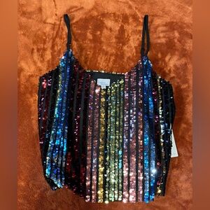 Madison and Berkeley sequin crop